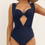 2025 new European and American foreign trade cross-border deep V hard cup push-up underwear sexy high-waisted bikini suit female swimsuit