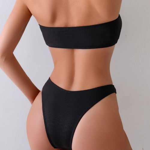 2025 new bikini cross-border Europe and the United States Aliexpress spread chest hanging neck two wear sexy bikini two-body swimsuit woman