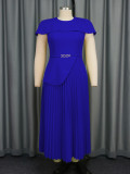 AM040924 large size temperament drapery sleeve dress evening dresses