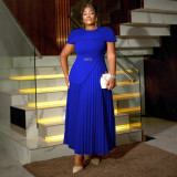 AM040924 large size temperament drapery sleeve dress evening dresses