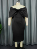 AM030915 new cross-border Christmas green women's dress gala shawl sleeve high-waisted dresses