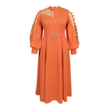 AM041105 Personalised cut-out sleeve half-neck dress Fashion party cocktail party comfortable A-line dresses