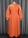 AM041105 Personalised cut-out sleeve half-neck dress Fashion party cocktail party comfortable A-line dresses