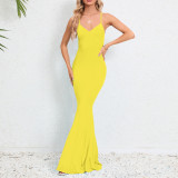Sexy slim fishtail dress with halter Boho flower dress foreign trade women's dress The above translation results from Youdao Neural Network Translation (YNMT) · Universal scene