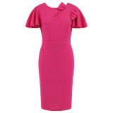 Cross-border dress Amazon Tiktok2024 Spring/Summer foreign trade temperament elegant bow professional dress son