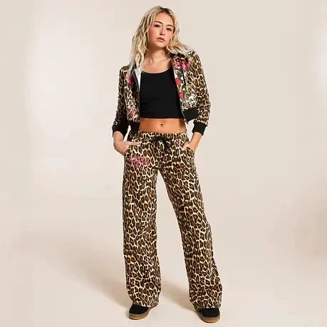 2025 explosive ebay Amazon Europe and the United States women's summer PINK wrap pants embroidered sports two-piece set