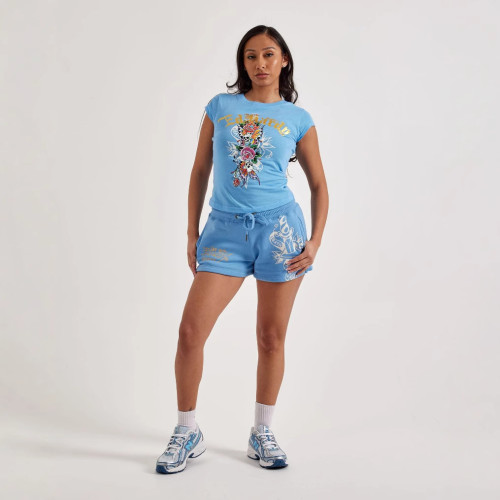 2025 Cross-border European and American women's fashion positioning printed short-sleeve suit