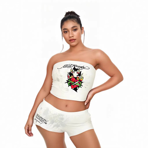 European American Asian culture dark retro wing print chest vest simple casual style personality spice girls foreign trade women's wear