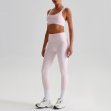 2025New Women's Yoga Set Quick Dry Fitness Bra Top Gym Leggings Cross Sports High Waist Jogging Pants Custom logo Yoga Vest Suit