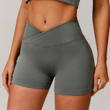 Stock Women Hot seamless Yoga shorts Quick dry breathable shorts Sports fitness pants Gym pants scrunch High waist custom logo
