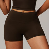 2025 Stock new women's yoga Shorts Polyester quick dry sports custom logo High waist running fitness shorts custom logo