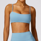 2025 New Women's Bra Low Neckline Quick Drying Blouse Gym Fitness Top Wear Sports Bra Nylon Comfortable Multi-color Custom logo