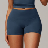 2025 Stock new women's yoga Shorts Polyester quick dry sports custom logo High waist running fitness shorts custom logo