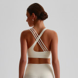 2025 New Women's Yoga Bra Fitness Wear Sports Shirt Gym Vest Tight Sexy Underwear Nylon Fabric Custom logo Gym Quick Dry Top