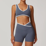 2024 Women's New Yoga Pants Set Gym Vest Shorts Set Sports Yoga Top Flare Pants Set Fitness Yoga Leggings 4pcs Suit