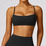 2025 New Women's Bra Low Neckline Quick Drying Blouse Gym Fitness Top Wear Sports Bra Nylon Comfortable Multi-color Custom logo