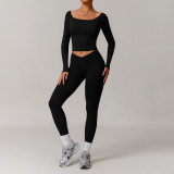 2025 New Women Yoga 4pcs set long sleeve fitness top quick dry shorts Gym vest sports leggings T-shirt yoga set high waist pants