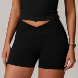 Stock Women Hot seamless Yoga shorts Quick dry breathable shorts Sports fitness pants Gym pants scrunch High waist custom logo