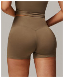 2025 Stock new women's yoga Shorts Polyester quick dry sports custom logo High waist running fitness shorts custom logo