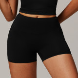 2025 Stock new women's yoga Shorts Polyester quick dry sports custom logo High waist running fitness shorts custom logo