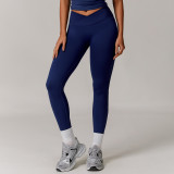 Stock Hot women's seamless yoga pants high waist quick drying scrunch leggings nylon custom logo gym sports leggnig