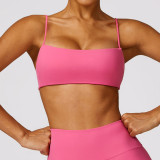 2025 New Women's Bra Low Neckline Quick Drying Blouse Gym Fitness Top Wear Sports Bra Nylon Comfortable Multi-color Custom logo