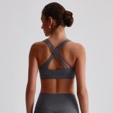 2025 New Women's Yoga Bra Fitness Wear Sports Shirt Gym Vest Tight Sexy Underwear Nylon Fabric Custom logo Gym Quick Dry Top