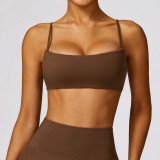 2025 New Women's Bra Low Neckline Quick Drying Blouse Gym Fitness Top Wear Sports Bra Nylon Comfortable Multi-color Custom logo