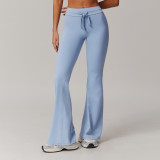 2025 New Women's Yoga Bell Bottoms Quick Dry Gym Leggings Sports Pants High-waists Jogging Pants Casual Sports Pants Custom logo