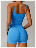 2025 New women's yoga vest quick dry fitness clothing sports top gym bra Low top Body tights nylon custom logo