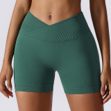 Stock Women Hot seamless Yoga shorts Quick dry breathable shorts Sports fitness pants Gym pants scrunch High waist custom logo