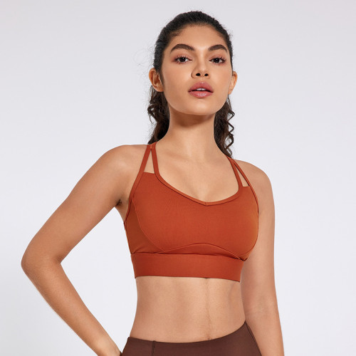 2025 Spring Summer V-Neck Thin Straps One-Piece Sports Underwear Work Letter Beautiful Back Hundred Fitness Yoga Top Women