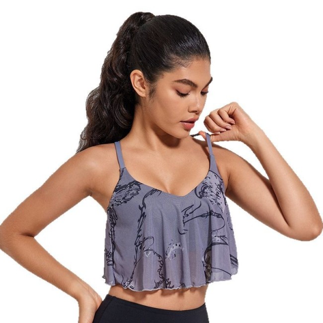 New V-Neck Cross-Shoulder One-Piece Sports Underwear Versatile Daily Fitness Tops For Women
