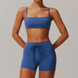 Women New 2025 Yoga 6pcs Set Quick Dry Yoga Bra Sports High Leggings Long Sleeve Top Short Sleeve T-shirt Gym Shorts Lady Suit
