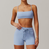 Women New 2025 Yoga 6pcs Set Quick Dry Yoga Bra Sports High Leggings Long Sleeve Top Short Sleeve T-shirt Gym Shorts Lady Suit