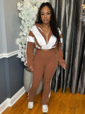 Dropship Wholesale Trendy Popular Tracksuit Jogging Wear Two Piece Set Women Clothing