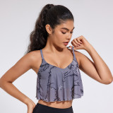 New V-Neck Cross-Shoulder One-Piece Sports Underwear Versatile Daily Fitness Tops For Women