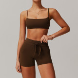 Women New 2025 Yoga 6pcs Set Quick Dry Yoga Bra Sports High Leggings Long Sleeve Top Short Sleeve T-shirt Gym Shorts Lady Suit