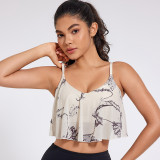 New V-Neck Cross-Shoulder One-Piece Sports Underwear Versatile Daily Fitness Tops For Women