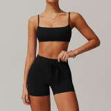 Women New 2025 Yoga 6pcs Set Quick Dry Yoga Bra Sports High Leggings Long Sleeve Top Short Sleeve T-shirt Gym Shorts Lady Suit