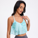New V-Neck Cross-Shoulder One-Piece Sports Underwear Versatile Daily Fitness Tops For Women