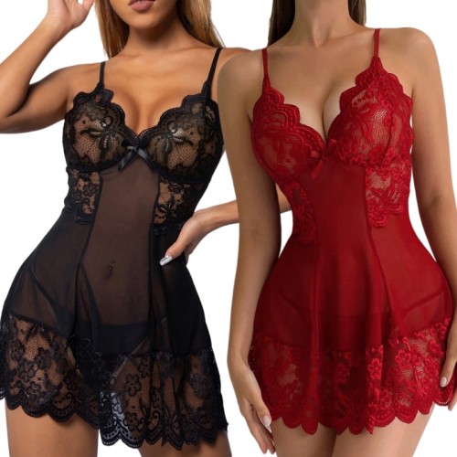 2025 Wholesale Price Lace Night Dresses for Woman Plus Size Women's Sleepwear Evening