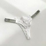Explosive European and American Sexy Lace Rhinestone Underwear Sports Healthy Butt-lifting Thong Women's Wear