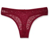 High Quality Sexy Women Lace Transparent Thong Underwear Solid Fashion Women Thong Underwear