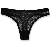 High Quality Sexy Women Lace Transparent Thong Underwear Solid Fashion Women Thong Underwear