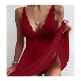 Hot Selling Women's Lingerie Sexy Doll Lingerie Mesh Sheer Cutout Dress Nightdress Plus Size Sexy Lingerie
