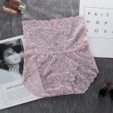 3XL High Waist Women's Plus Size Underwear Women's Seamless Transparent Lace pink Transparent Big Women's Panties