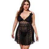 Manufacturers Direct Sales Women's Tailored V-neck Sleeveless Dress, Large Size Breathable Sexy Lace Dress Pajamas