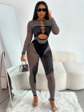 2025 Women Hollow Out Thick Lace Sexy Jumpsuits Patchwork Mesh Bodycon Rompers Female One Piece Clubwear Playsuits for Women