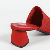The new fairy-style slippers for women in 2025 are fashionable and elegant, featuring thick and high heels as sandals and breathable square toe for export